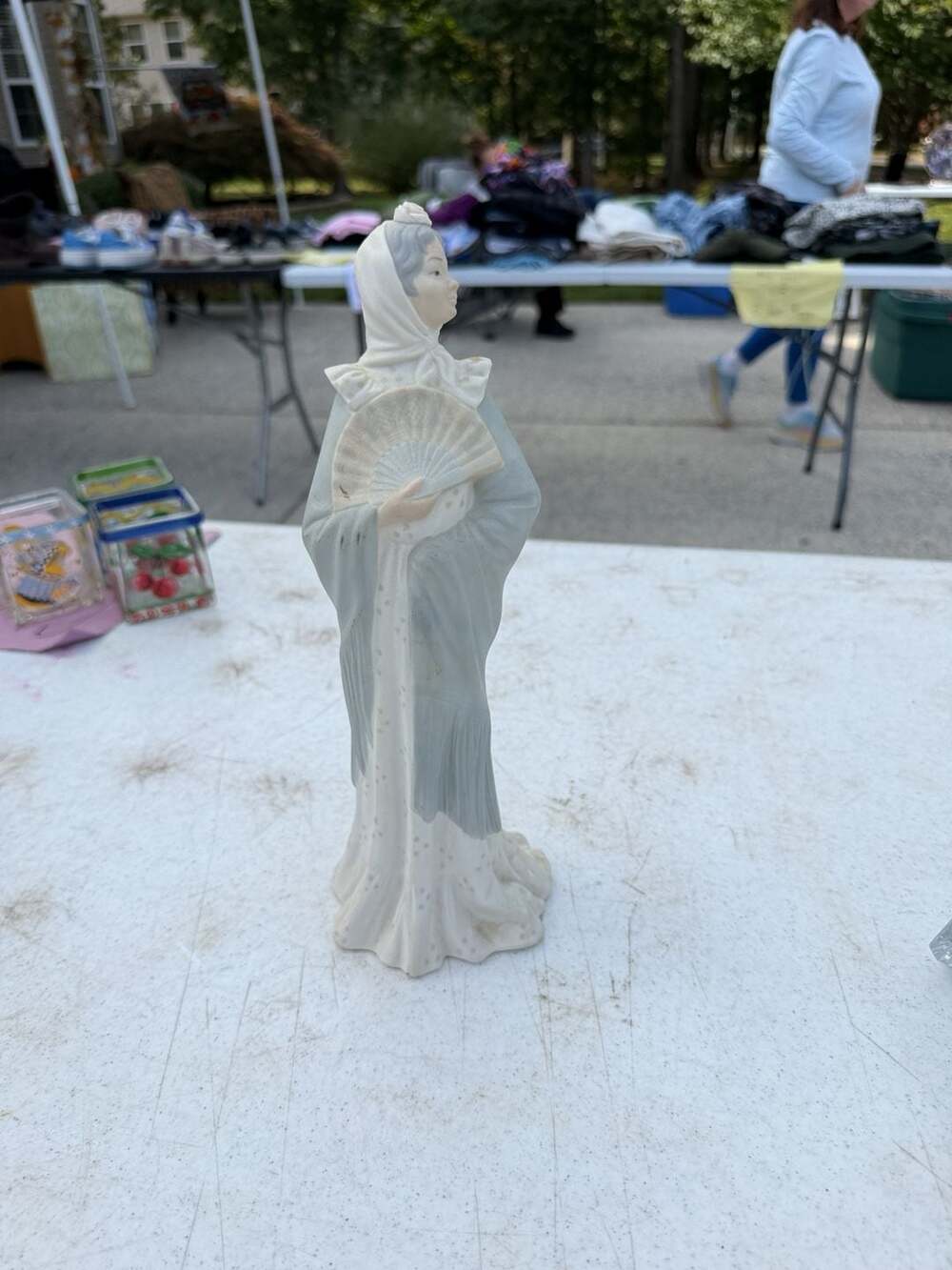 LADY WITH FAN Figurine NAO-LLADRO made in Spain 12" tall NEW NEVER ...,